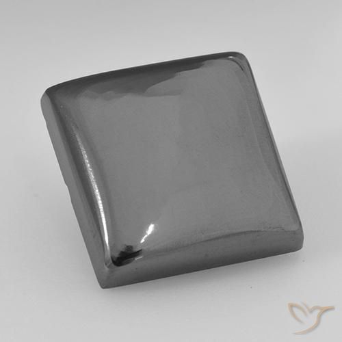 21.47ct Naturel Gris argent Hématite, Carré, Opaque