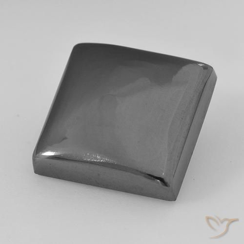 Hématite Gris argent naturelle Carré, 21.47 ct, Opaque
