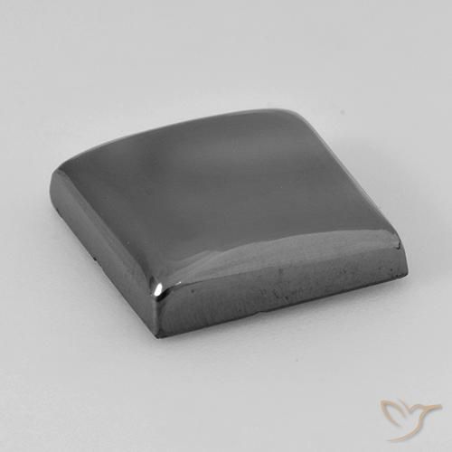 Hématite Gris argent naturelle Carré, 21.47 ct, Opaque