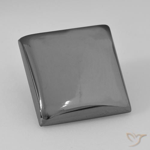 19.66ct Naturel Gris argent Hématite, Carré, Opaque
