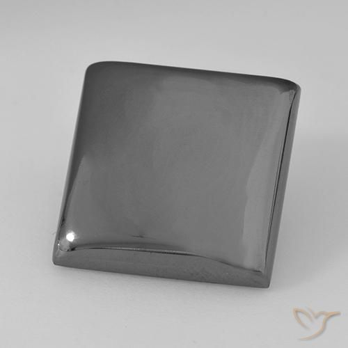 Hématite Gris argent naturelle Carré, 19.66 ct, Opaque