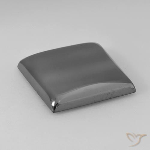 Hématite Gris argent naturelle Carré, 19.66 ct, Opaque