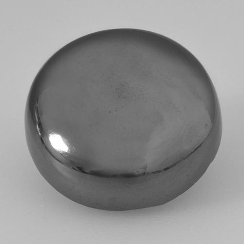 Hématite gris naturelle coupe roude, 16,22 ct, opaque