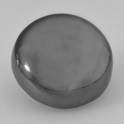 Hématite gris naturelle coupe roude, 16,22 ct, opaque