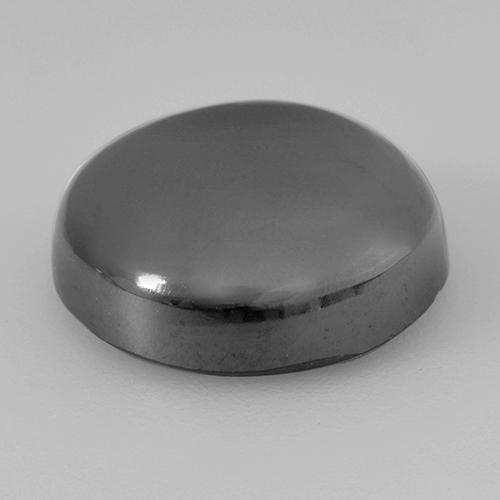 Hématite gris naturelle coupe roude, 16,22 ct, opaque