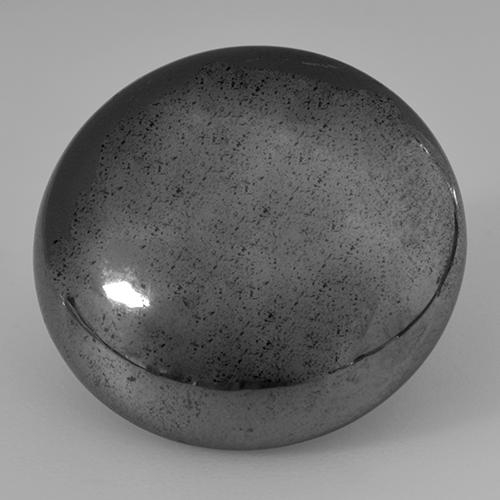 Hématite Gris moyen naturelle Coupe roude, 32.79 ct, Opaque