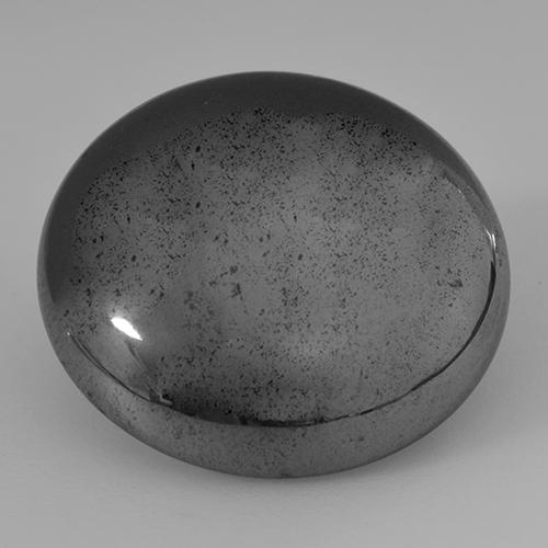 Hématite Gris moyen naturelle Coupe roude, 32.79 ct, Opaque
