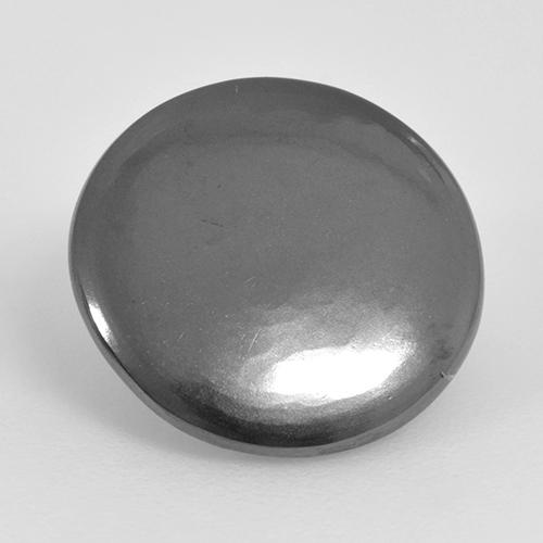 Hématite Gris moyen naturelle Coupe roude, 6.86 ct, Opaque