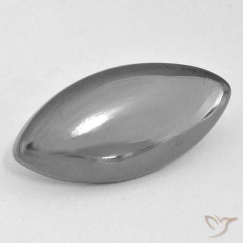 14.86ct Naturel Gris moyen Hématite, Marquise, Opaque