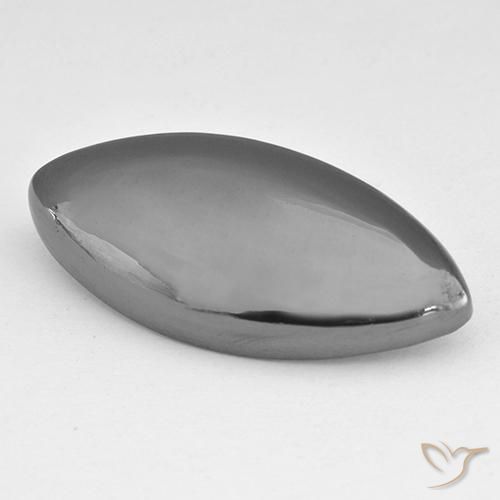 30.85ct Naturel Gris argent Hématite, Marquise, Opaque
