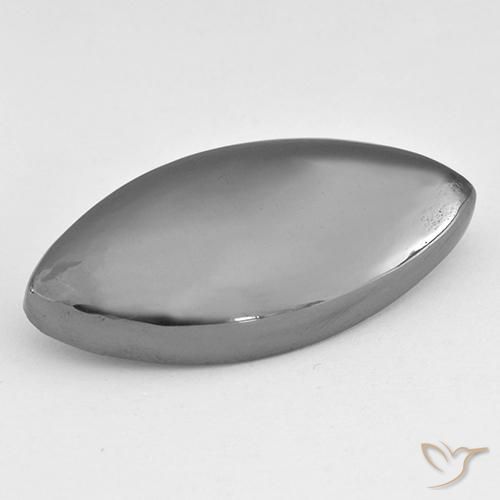 Hématite Gris argent naturelle Marquise, 30.85 ct, Opaque