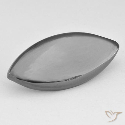 Hématite Gris argent naturelle Marquise, 18.06 ct, Opaque