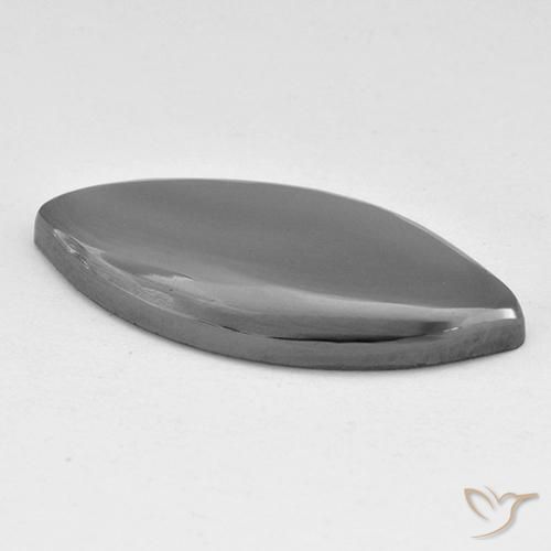 Hématite Gris argent naturelle Marquise, 18.06 ct, Opaque