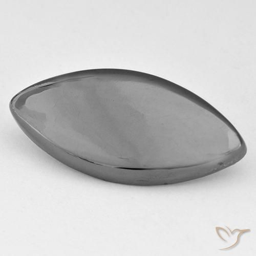 Hématite Gris argent naturelle Marquise, 14.60 ct, Opaque