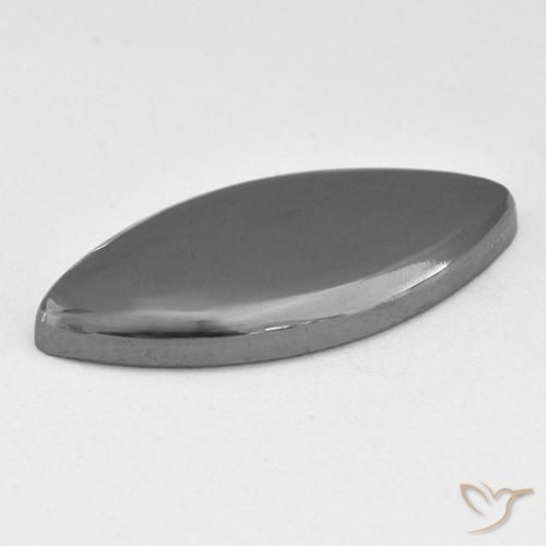 Hématite Gris argent naturelle Marquise, 14.60 ct, Opaque