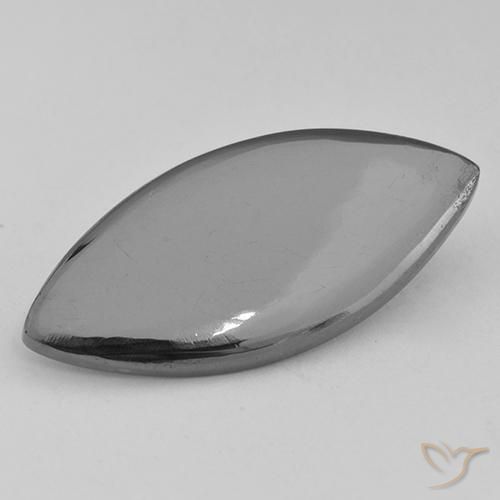Hématite gris naturelle marquise, 13,62 ct, opaque