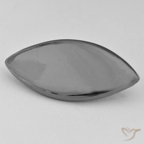 Hématite gris naturelle marquise, 13,62 ct, opaque