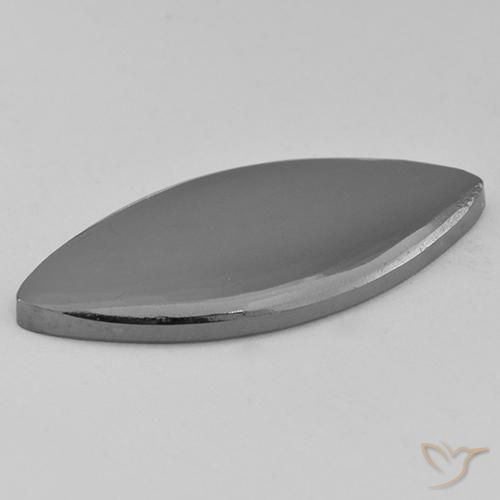 Hématite gris naturelle marquise, 13,62 ct, opaque