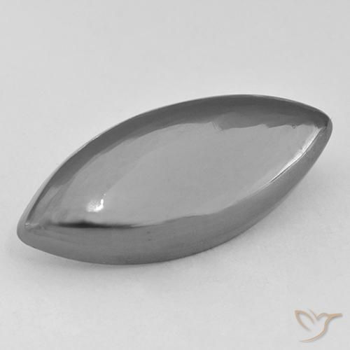 16.06ct Naturel Gris argent Hématite, Marquise, Opaque