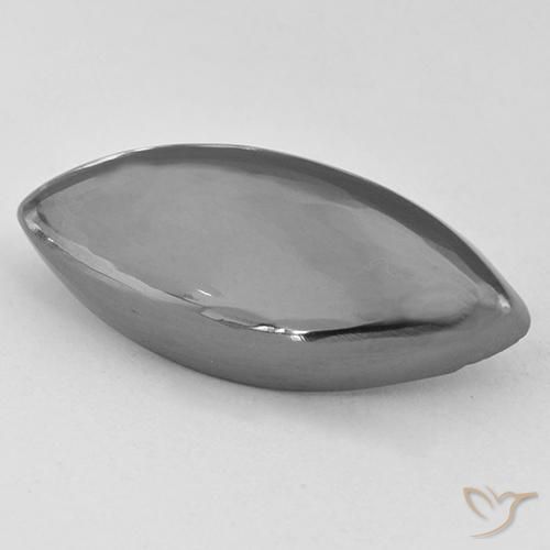 Hématite Gris argent naturelle Marquise, 16.06 ct, Opaque