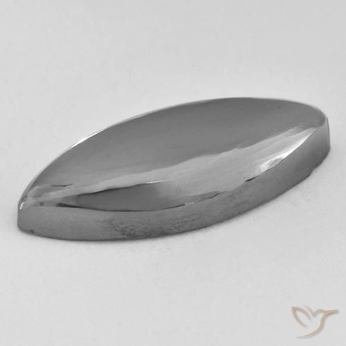 Hématite Gris argent naturelle Marquise, 16.06 ct, Opaque