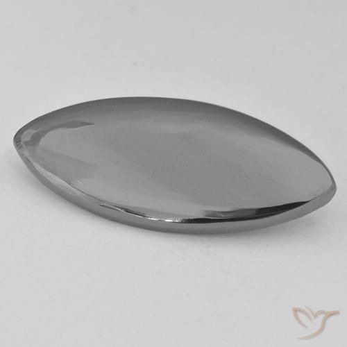 Hématite Gris argent naturelle Marquise, 15.80 ct, Opaque