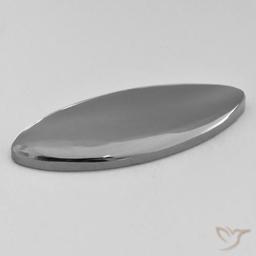 Hématite Gris argent naturelle Marquise, 15.80 ct, Opaque