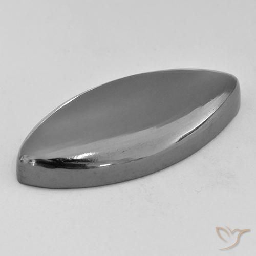 Hématite Gris moyen naturelle Marquise, 29.62 ct, Opaque