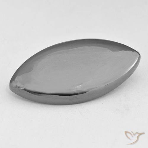 Hématite gris naturelle marquise, 23,04 ct, opaque
