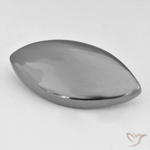 Hématite gris naturelle marquise, 23,04 ct, opaque