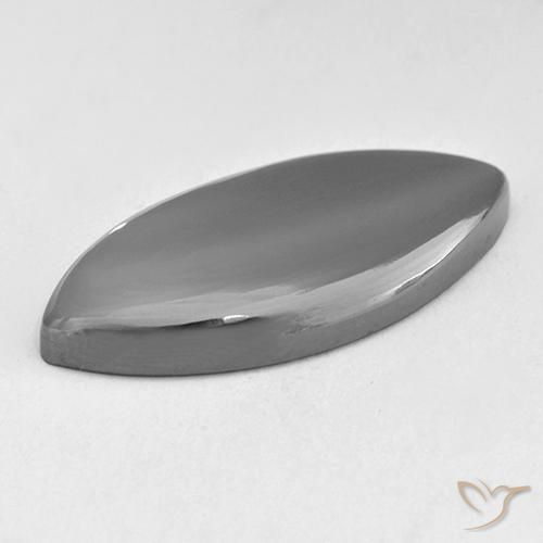 Hématite gris naturelle marquise, 23,04 ct, opaque