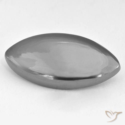 Hématite Gris argent naturelle Marquise, 24.20 ct, Opaque