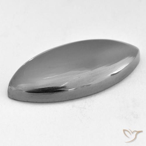 Hématite Gris argent naturelle Marquise, 24.20 ct, Opaque