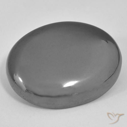 41.45ct Naturel Gris moyen Hématite, ovale, Opaque