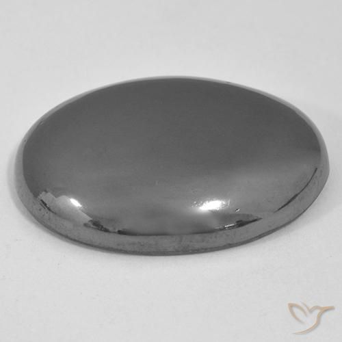 Hématite Gris moyen naturelle ovale, 41.45 ct, Opaque