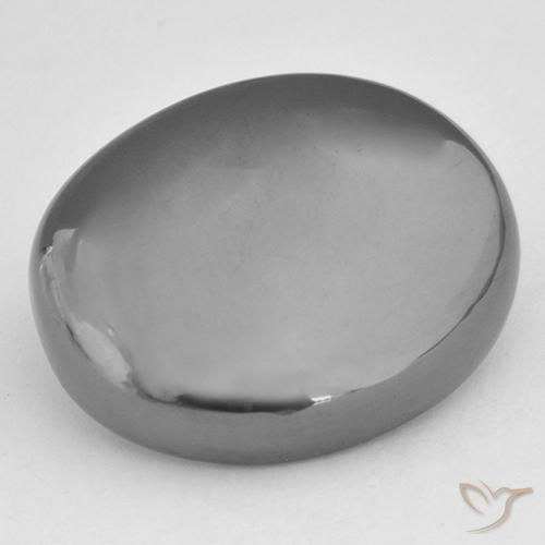 33.52ct Naturel Gris moyen Hématite, ovale, Opaque