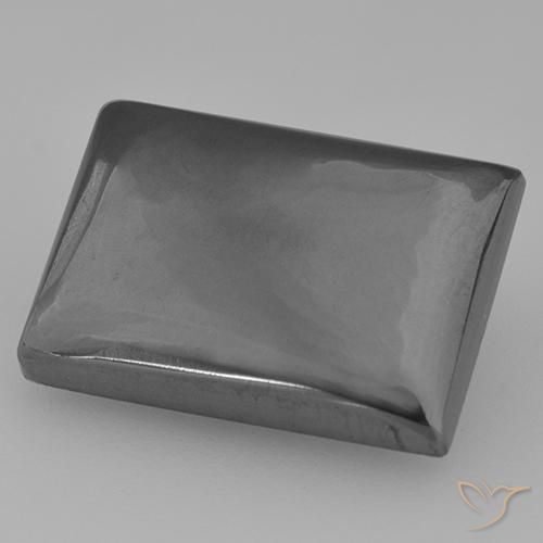 Hématite Gris moyen naturelle Baquette, 16.42 ct, Opaque