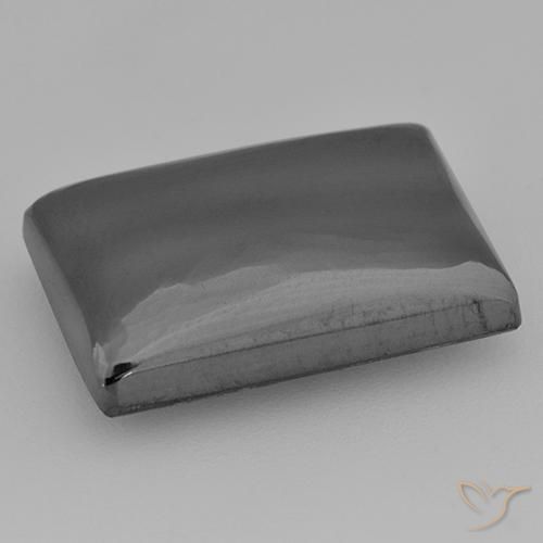 Hématite Gris moyen naturelle Baquette, 16.42 ct, Opaque