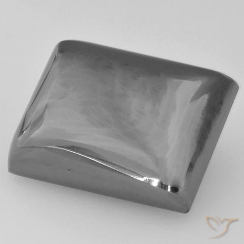 Hématite Gris argent naturelle Baquette, 22.63 ct, Opaque