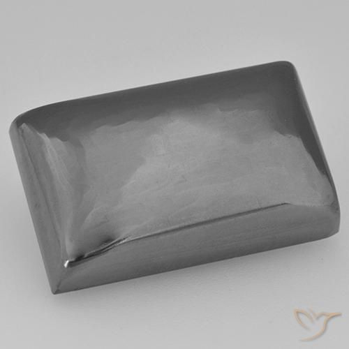 33.91ct Naturel Gris moyen Hématite, Baquette, Opaque