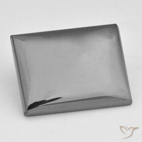 18.99ct Naturel Gris argent Hématite, Baquette, Opaque