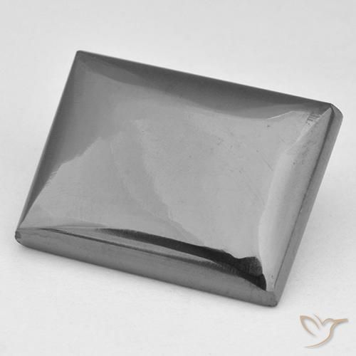 Hématite Gris argent naturelle Baquette, 18.99 ct, Opaque