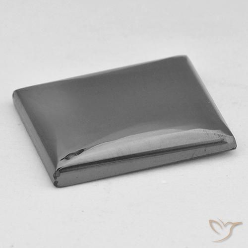 Hématite Gris argent naturelle Baquette, 18.99 ct, Opaque