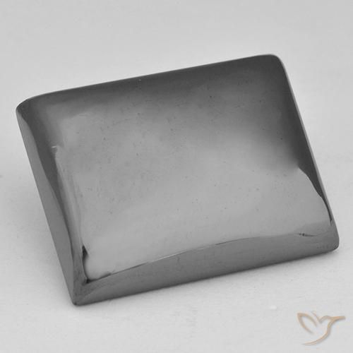23.74ct Naturel Gris argent Hématite, Baquette, Opaque