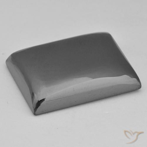 Hématite Gris argent naturelle Baquette, 23.74 ct, Opaque
