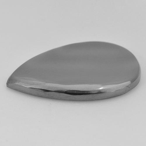Hématite Gris moyen naturelle En forme de poire, 21.70 ct, Opaque