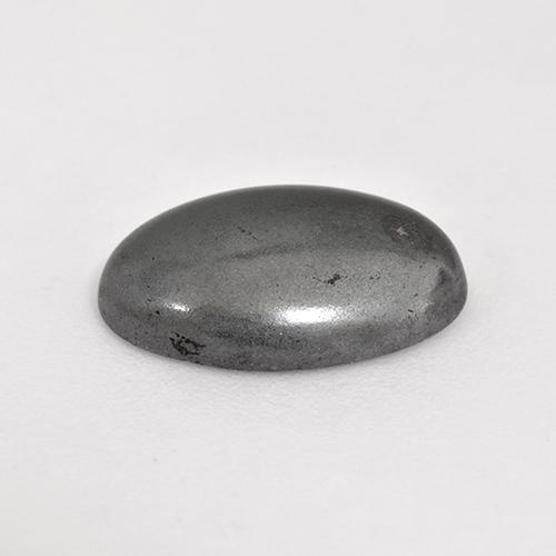 Hématite gris naturelle coupe ovale, 6,16 ct, opaque