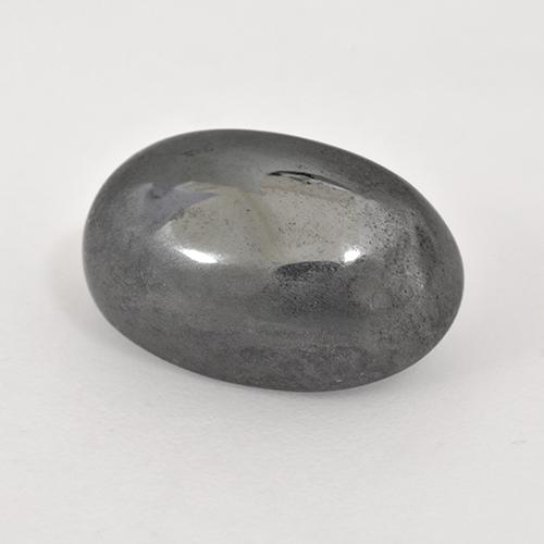 Hématite Gris moyen naturelle Coupe ovale, 10.26 ct, Opaque