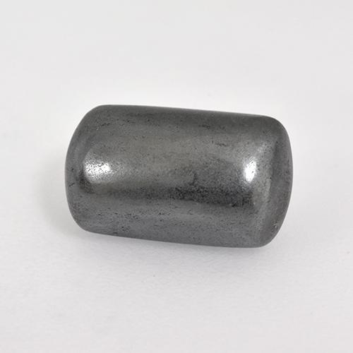 Hématite gris naturelle coupe coussin, 3,36 ct, opaque