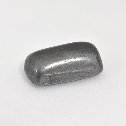 Hématite gris naturelle coupe coussin, 3,36 ct, opaque